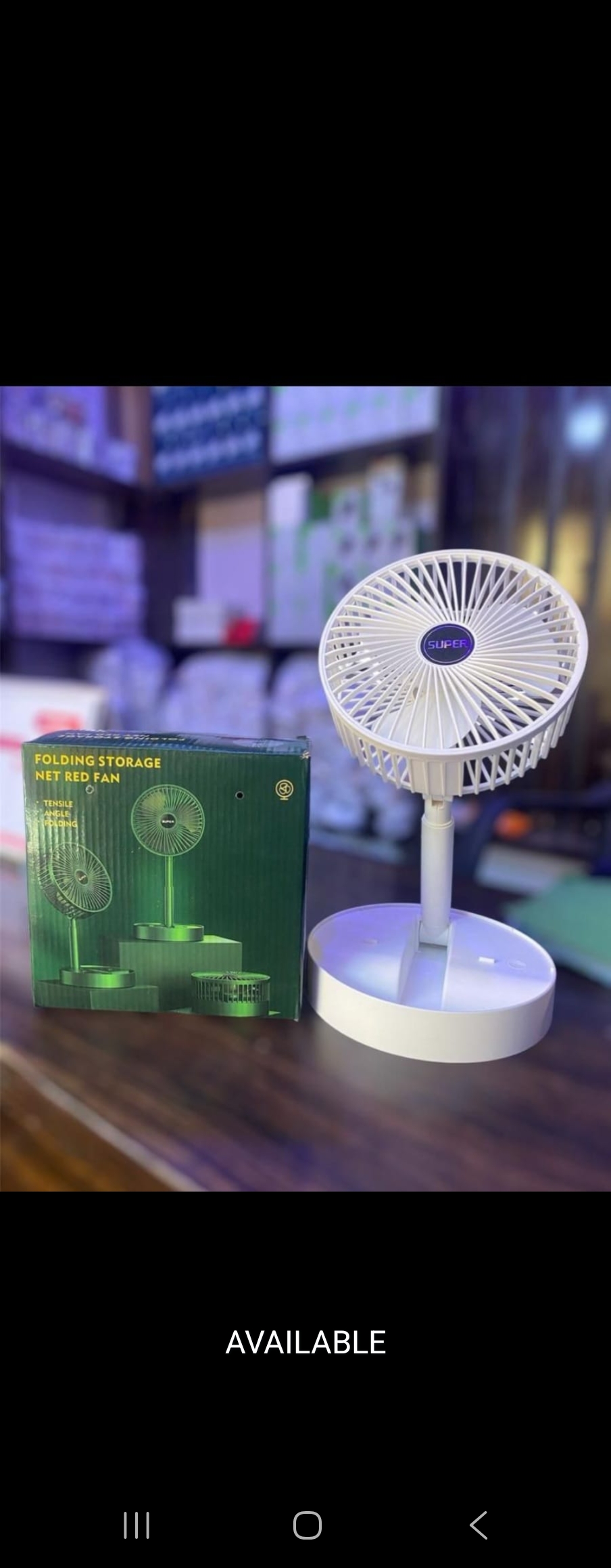 FOLDING STORAGE FAN